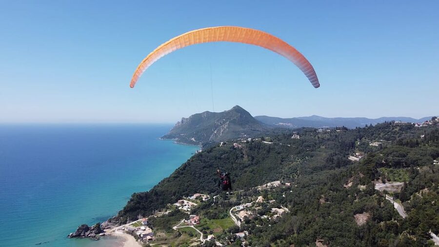Corfu: Paragliding Tandem Flight Above Pelekas Town - Price and Value at About $143 Per Person