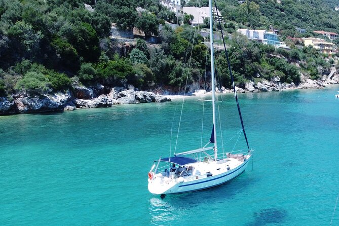 Corfu:Private sailing yacht cruise for up to 10 guests - Garitsa Bay to Mouse Island: swimming plus that funny plane moment