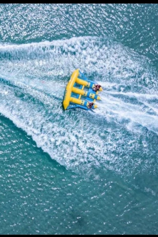 Corfu: Sidari Watersports Fly Fish tubing ride - The Real Skill: Staying in Position and Keeping It Airborne