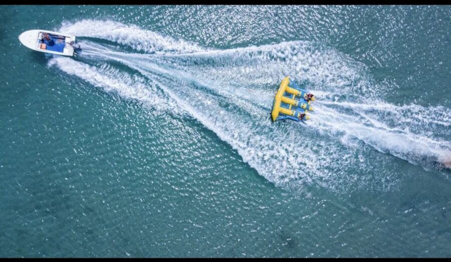 Corfu: Sidari Watersports Fly Fish tubing ride - Meeting at Sidari Watersports HQ and Getting Ready