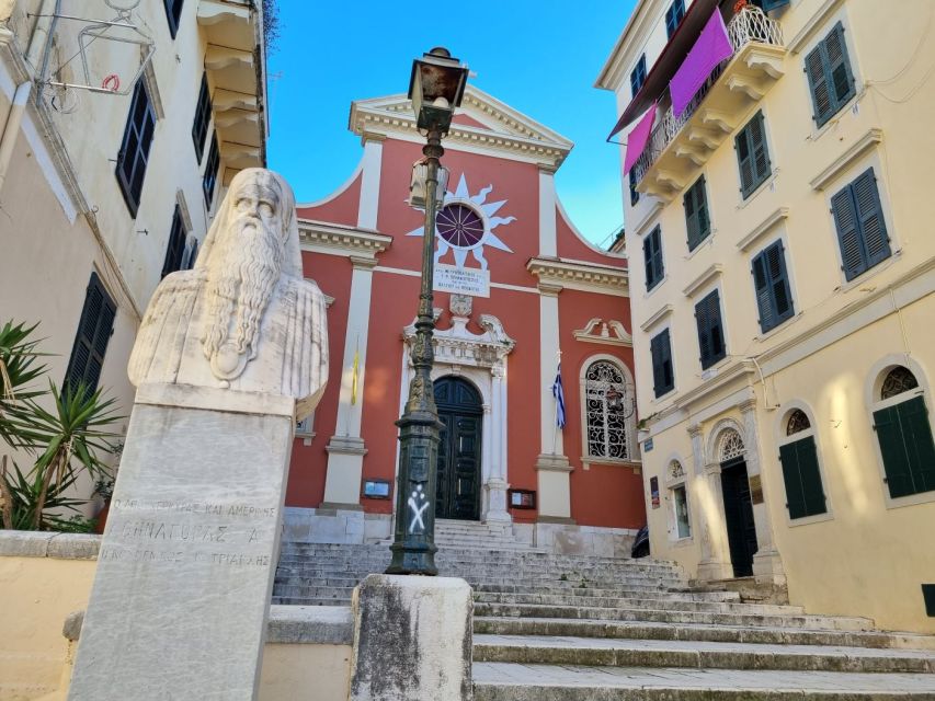 Corfu: Small Group City Walking Tour - San Giacomo Episcopal Church and the transition to older streets