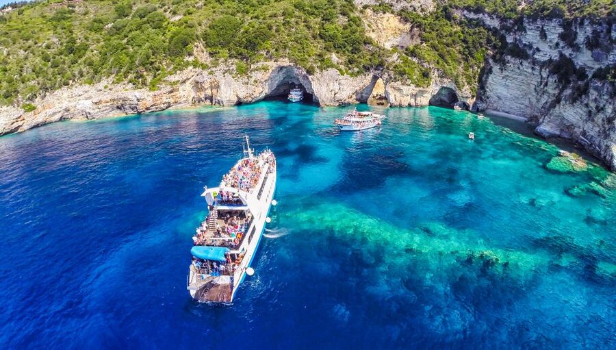 From Corfu: Day Cruise to Paxos, Antipaxos, and Blue Caves - Timing and group energy: how a 7–12 hour day plays out