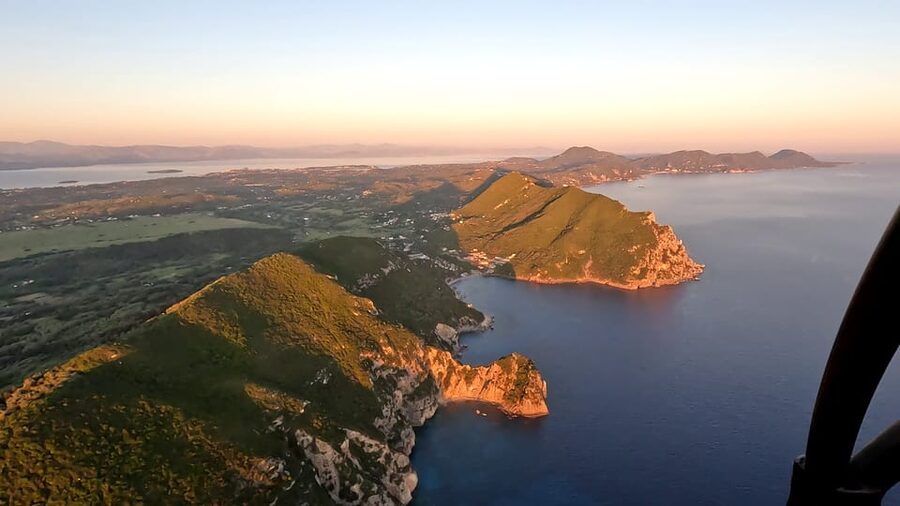 Paramotor Flight over Corfu's West Coast - Landing and finishing: how the experience wraps up