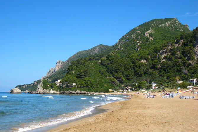 Private Corfu Tour- Glyfada & Paleokastritsa beach - Glyfada’s Blue Flag sandy beach for easy swimming and hangout time