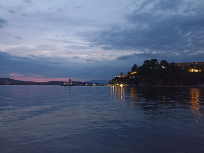 Sunset boat trip from Corfu Town to Mouse Island - Cruising the Corfu landmarks: Mouragia, Kampiello, windmill, Mon Repos