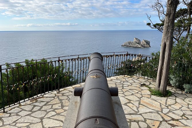 The Best of Corfu - Paleokastritsa, Kanoni, Mouse Island and Old Town - Stop 1: Paleokastritsa monastery, coast views, and optional sea caves