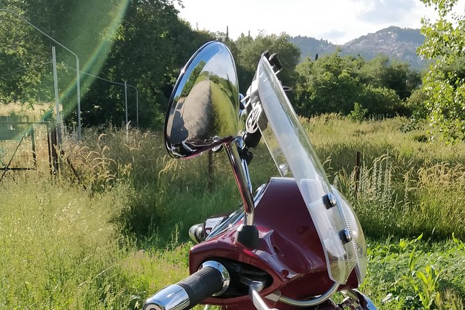 Vespa Scooter Tour "Off the beaten path Local Villages " 3-hour scooter tour - Varipatades and the drive-through of Old Town: finish with a view of the island’s two faces